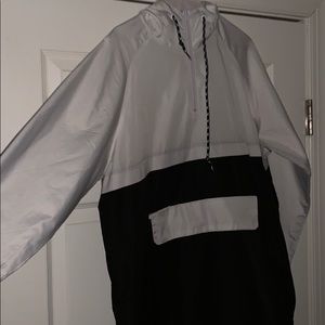 Zine Unlimited White & Black Windbreaker Jacket